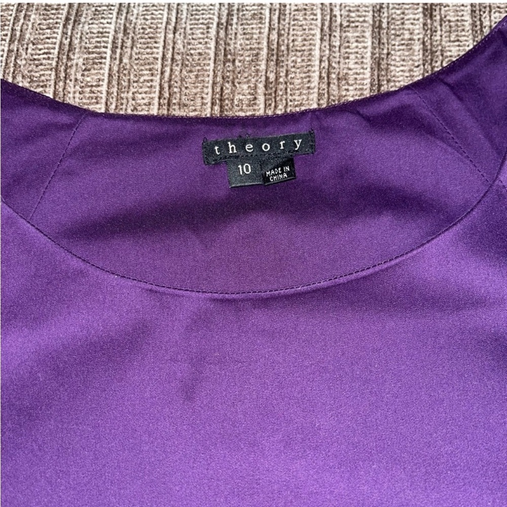 Theory Rich Purple Midi Dress - Picture 2 of 6